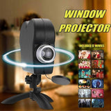 Darrahopens Occasions > Christmas > Outdoor Decorations & Lights Festival LED Window Projector with 12 Holiday Movies for Christmas & Halloween