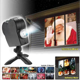 Darrahopens Occasions > Christmas > Outdoor Decorations & Lights Festival LED Window Projector with 12 Holiday Movies for Christmas & Halloween