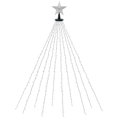 Darrahopens Occasions > Christmas > Outdoor Decorations & Lights Jingle Jollys 2.5M Christmas Lights Waterfall String Light 300 LED Star Topper