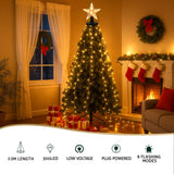 Darrahopens Occasions > Christmas > Outdoor Decorations & Lights Jingle Jollys 2.5M Christmas Lights Waterfall String Light 300 LED Star Topper