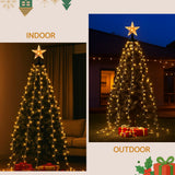 Darrahopens Occasions > Christmas > Outdoor Decorations & Lights Jingle Jollys 2.5M Christmas Lights Waterfall String Light 300 LED Star Topper