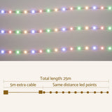 Darrahopens Occasions > Christmas > Outdoor Decorations & Lights Jingle Jollys 20M Christmas Lights String Rope Light Decoration 600 LED Colorful