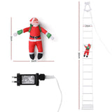Darrahopens Occasions > Christmas > Outdoor Decorations & Lights Jingle Jollys 3.5M Christmas Lights 300 LED Ladder Light with Santa Claus Decor