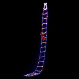 Darrahopens Occasions > Christmas > Outdoor Decorations & Lights Jingle Jollys 3.5M Christmas Lights 300 LED Ladder Light with Santa Claus Decor