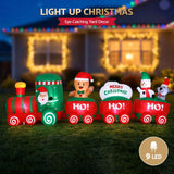 Darrahopens Occasions > Christmas > Outdoor Decorations & Lights Jingle Jollys Christmas Inflatable Santa Train 3.6M Length LED Decorations Illuminated In Australia - Darrahopens