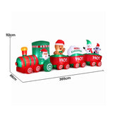 Darrahopens Occasions > Christmas > Outdoor Decorations & Lights Jingle Jollys Christmas Inflatable Santa Train 3.6M Length LED Decorations Illuminated In Australia - Darrahopens