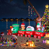 Darrahopens Occasions > Christmas > Outdoor Decorations & Lights Jingle Jollys Christmas Inflatable Santa Train 3.6M Length LED Decorations Illuminated In Australia - Darrahopens