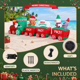 Darrahopens Occasions > Christmas > Outdoor Decorations & Lights Jingle Jollys Christmas Inflatable Santa Train 3.6M Length LED Decorations Illuminated In Australia - Darrahopens