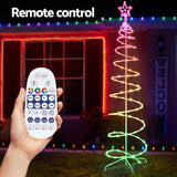 Darrahopens Occasions > Christmas > Outdoor Decorations & Lights Jingle Jollys Christmas Tree 1.8m 100 RGB LED Rope Lights Xmas Trees Decoration