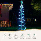 Darrahopens Occasions > Christmas > Outdoor Decorations & Lights Jingle Jollys Christmas Tree 1.8m 100 RGB LED Rope Lights Xmas Trees Decoration