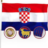 Darrahopens Occasions > Christmas > Outdoor Decorations & Lights Large Croatia National Flag 90x150cm Outdoor Polyester Banner with Grommets