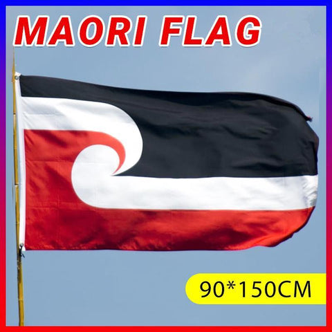 Darrahopens Occasions > Christmas > Outdoor Decorations & Lights Large Maori Flag 90x150cm Tino Rangatiratanga NZ Flag Outdoor Polyester