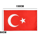 Darrahopens Occasions > Christmas > Outdoor Decorations & Lights Large Turkey Turkish Flag Heavy Duty Outdoor 90 X 150 CM - 3ft x 5ft