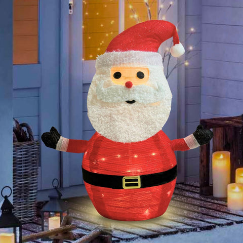 Darrahopens Occasions > Christmas > Outdoor Decorations & Lights Lighted Christmas Santa Claus Decoration Lantern, 45 LED Collapsible Pop-Up Ornament with 8 Light Modes & Timer, Indoor Outdoor Holiday Décor