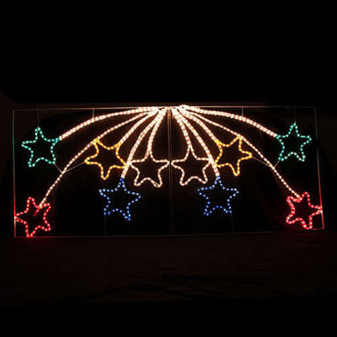 Darrahopens Occasions > Christmas > Outdoor Decorations & Lights Samland Led Animated 10 Stars Motif Rope Light for Christmas 2.2m