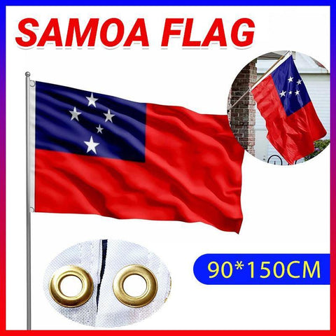Darrahopens Occasions > Christmas > Outdoor Decorations & Lights Samoa National Flag 90x150cm Large Outdoor Polyester Banner with Grommets