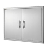 Darrahopens Occasions > Christmas > Outdoor Decorations & Lights VEVOR BBQ Access Door, 889x610 mm Double Outdoor Kitchen Door, Stainless Steel Flush Mount Door, Wall Vertical Door with Handles, for BBQ Island, Grilling Station, Outside Cabinet