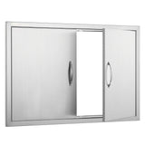 Darrahopens Occasions > Christmas > Outdoor Decorations & Lights VEVOR BBQ Access Door, 889x610 mm Double Outdoor Kitchen Door, Stainless Steel Flush Mount Door, Wall Vertical Door with Handles, for BBQ Island, Grilling Station, Outside Cabinet