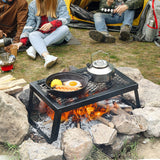 Darrahopens Occasions > Christmas > Outdoor Decorations & Lights VEVOR Folding Campfire Grill Portable Camping Fire Pit Steel Outdoor BBQ Picnic
