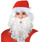 Darrahopens Occasions > Costumes Adult Mens Santa Wig Hat Beard Set Christmas Claus Xmas Costume Party