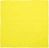 Darrahopens Occasions > Costumes BANDANA Paisley 100% COTTON Head Wrap Durag Bandanna Summer Biker Scarf Mask - Yellow (Plain)