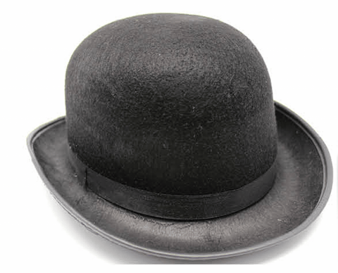 Darrahopens Occasions > Costumes BOWLER HAT Party Costume Derby Fancy Dress Dance Halloween Vintage Cap - Black
