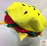Darrahopens Occasions > Costumes BURGER HAT Costume Party Adult Unisex Novelty Cap Funny Fast Food Hamburger