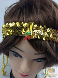 Darrahopens Occasions > Costumes CLEOPATRA HEADPIECE Egyptian Beaded Headband Headdress Fancy Costume Sequin