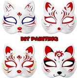 Darrahopens Occasions > Costumes > Costumes & Accessories 10 Paintable Cat Masks - DIY Animal Costume Masks - White Masks - Half-Used for Masquerade - Halloween - Cosplay Masks for Kids - Party Costume Supplies