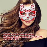 Darrahopens Occasions > Costumes > Costumes & Accessories 10 Paintable Cat Masks - DIY Animal Costume Masks - White Masks - Half-Used for Masquerade - Halloween - Cosplay Masks for Kids - Party Costume Supplies