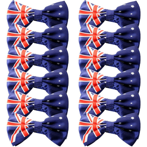 Darrahopens Occasions > Costumes > Costumes & Accessories 12x Australian Flag Bow Tie – Patriotic Accessory Australia Day
