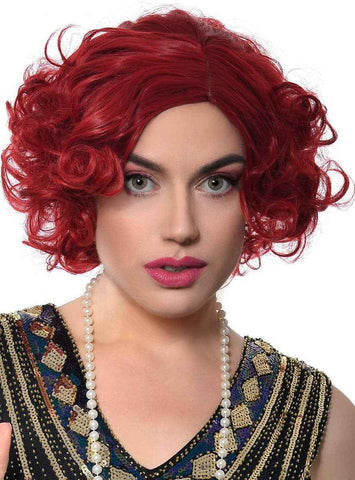 Darrahopens Occasions > Costumes > Costumes & Accessories 1920s Bright Red Womens Flapper Costume Wig