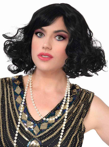 Darrahopens Occasions > Costumes > Costumes & Accessories 1920s Womens Short Black Flapper Costume Wig