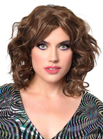 Darrahopens Occasions > Costumes > Costumes & Accessories 1970s Shag Style Womens Brown Costume Wig with Fringe