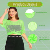 Darrahopens Occasions > Costumes > Costumes & Accessories 1980s Neon Party Costume Set for Women Girls Retro Theme Outfit Accessories 1PCS