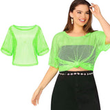 Darrahopens Occasions > Costumes > Costumes & Accessories 1980s Neon Party Costume Set for Women Girls Retro Theme Outfit Accessories 1PCS