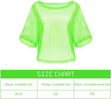 Darrahopens Occasions > Costumes > Costumes & Accessories 1980s Neon Party Costume Set for Women Girls Retro Theme Outfit Accessories 1PCS