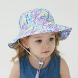 Darrahopens Occasions > Costumes > Costumes & Accessories 2-Pack Purple Flower Pattern Kids Sun Hat and Travel Beach Fisherman Cap(M Size for Head Circumference 52-54) - Breathable UV Protection Cap