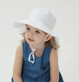 Darrahopens Occasions > Costumes > Costumes & Accessories 2-Pack White Kids Sun Hat and Travel Beach Fisherman Cap(M Size for Head Circumference 52-54) - Breathable UV Protection Cap
