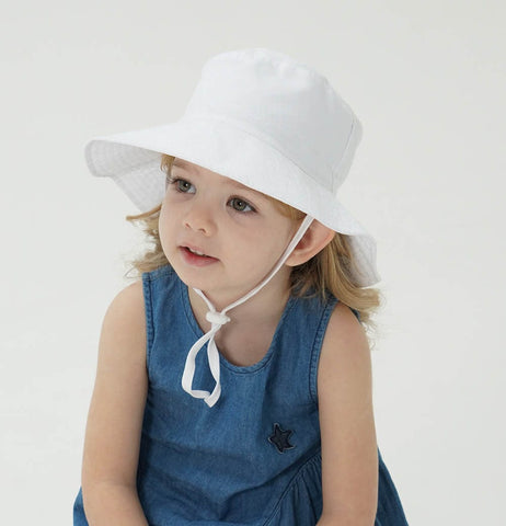 Darrahopens Occasions > Costumes > Costumes & Accessories 2-Pack White Kids Sun Hat and Travel Beach Fisherman Cap(M Size for Head Circumference 52-54) - Breathable UV Protection Cap