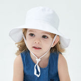 Darrahopens Occasions > Costumes > Costumes & Accessories 2-Pack White Kids Sun Hat and Travel Beach Fisherman Cap(S Size for Head Circumference 48-50) - Breathable UV Protection Cap