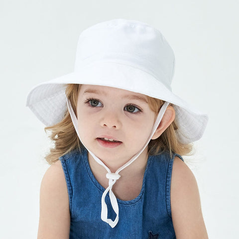 Darrahopens Occasions > Costumes > Costumes & Accessories 2-Pack White Kids Sun Hat and Travel Beach Fisherman Cap(S Size for Head Circumference 48-50) - Breathable UV Protection Cap