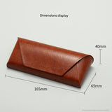 Darrahopens Occasions > Costumes > Costumes & Accessories 2 Pcs Brown Vintage Style PU Leather Eyewear Case - Protective Hard Shell with Soft Lining