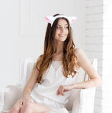 Darrahopens Occasions > Costumes > Costumes & Accessories 2-Piece Animal Headbands - With Sheep Ears - Cute Headbands for Adults and Kids to Role Play - White and Pink Sheep Costume Accessories