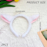 Darrahopens Occasions > Costumes > Costumes & Accessories 2-Piece Animal Headbands - With Sheep Ears - Cute Headbands for Adults and Kids to Role Play - White and Pink Sheep Costume Accessories