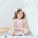 Darrahopens Occasions > Costumes > Costumes & Accessories 2-Piece Animal Headbands - With Sheep Ears - Cute Headbands for Adults and Kids to Role Play - White and Pink Sheep Costume Accessories