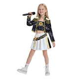 Darrahopens Occasions > Costumes > Costumes & Accessories 2025 Demon Hunter K-Pop Costume | Halloween Outfit Women Kids Cosplay Zoe 2-piece set_OF Zoe 2-piece set 140cm
