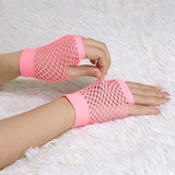 Darrahopens Occasions > Costumes > Costumes & Accessories 24 Pair Fishnet Gloves Fingerless Wrist Length 70s 80s Costume Party Light Pink