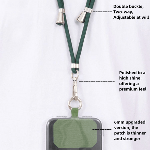 Darrahopens Occasions > Costumes > Costumes & Accessories 3-Pack Adjustable Green Crossbody Phone Lanyards – Dual Wear Modes, Two-Ways of Hanging,Ultra-Slim 0.6mm Patch