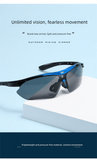 Darrahopens Occasions > Costumes > Costumes & Accessories 3 PCS Outdoor Cycling Sunglasses Sports Glasses Set Night Vision Yellow Brown Grey Lenses Running Fishing Driving UV Protection Unisex